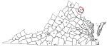 State map highlighting Fairfax