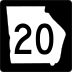 State Route 20 marker