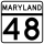Maryland Route 48 marker
