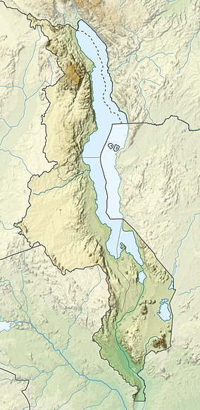 Map showing the location of Mwabvi Wildlife Reserve