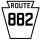 Pennsylvania Route 882 marker