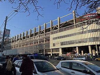 The entrance to the stadium