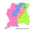 Suriname districts 1968-1985