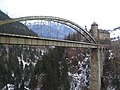Trisanna bridge (87 m high) and Castle Wiesberg