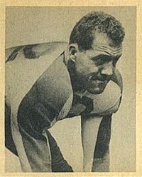 Lindskog on a 1948 Bowman football card