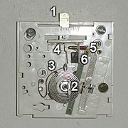 Millivolt thermostat interior mechanism