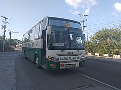 Baliwag Transit bus number 1814 in Santa Rosa, Nueva Ecija, bound to Cubao, Quezon City