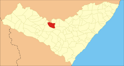 Location of Cacimbinhas in Alagoas