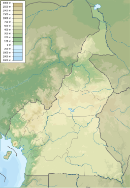 Location of Lake Ossa in Cameroon.