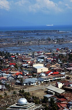 2005年，海啸后重建中的班达亚齐