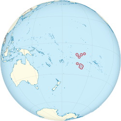 Location of the Cook Islands