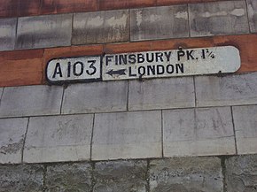 Fingerpost on Crouch End Clock Tower - geograph.org.uk - 1084957.jpg