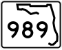 State Road 989 marker
