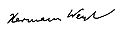 Hermann Weyl's signature