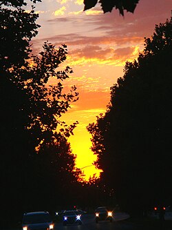 Sunset on Laguna Blvd, Laguna Creek, Elk Grove, California