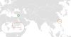 Location map for Lebanon and Taiwan.