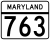 Maryland Route 763 marker