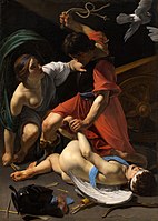 Mars Chastising Cupid, [3]Art Institute of Chicago. Once attributed to Caravaggio, a typical Caravaggesque painting of the type popularised by Manfredi