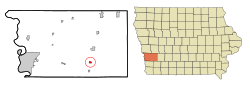Location of Carson, Iowa