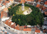 The motte and keep of Guînes castle in 2012