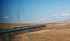 Trans-Mongolian Railway in the Gobi Desert