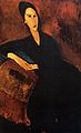 Amedeo Modigliani: Portrait Anna Zborowska, 1917, donation to the Museum of Modern Art. Oil on canvas, 511⁄4 × 32" (130.2 × 81.3 cm).
