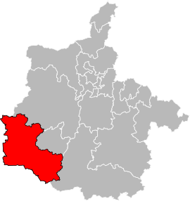 Situation of the canton of Château-Porcien in the department of Ardennes