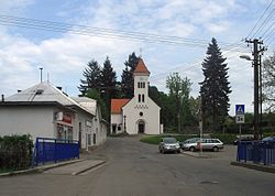 Centre of Březnice with the Church of Saint Bartholomew