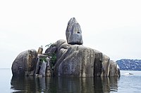 Bismarck Rock in Lake Victoria nearby Mwanza city.