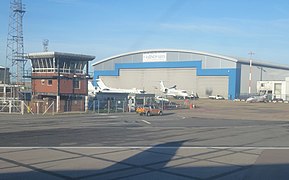 英国伦敦卢顿机场的湾流机库