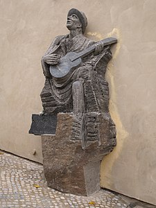 Karel Hašler, Old Stairs of Hradcany - Prague Castle, 2009, granite - diorite