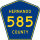 County Road 585 marker