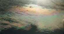 Irisation in clouds over Wellington NZ