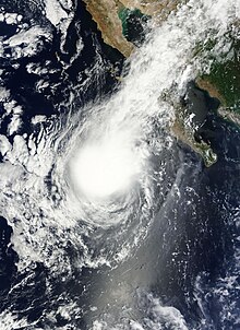 Satellite image of Tropical Storm Kevin on August 4