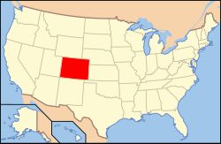 Colorado's location in the U.S.