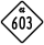 North Carolina Highway 603 marker