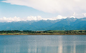 Făgăraș Mountains seen from Olt