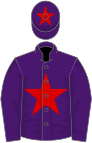 Purple, red star, purple cap, red star