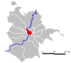 Location of Municipio I of Rome