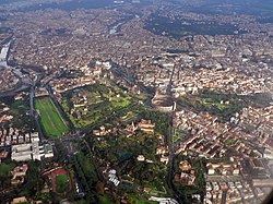 Aerial view of Rome