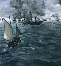 Édouard Manet, The Battle of The Alabama and Kearsarge, 1864