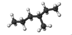 Ball-and-Stick model of 3-methylhexane