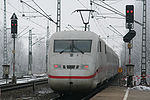 An ICE train leaving Mammendorf in January 2006