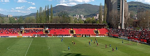 Interior view of the stadium