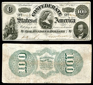 $100 (T49) Soldiers, Lucy Pickens, George W. Randolph Keatinge & Ball (Richmond, VA) (628,640 issued)