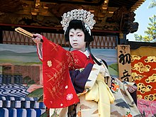 A delightful glimpse into Kodomo Kabuki, the children's kabuki theater tradition in Nagahama, Japan. Young performers bring classic Japanese plays to life with their vibrant expressions and lively acting. Image source: lensonjapan.