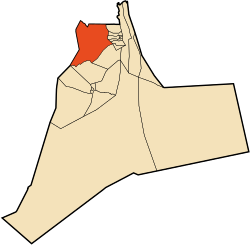 Location of El Allia commune within Ouargla Province