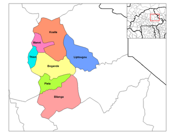 Liptougou Department location in the province