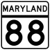 Maryland Route 88 marker