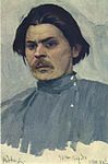 Mikhail Nesterov所绘的高尔基肖像，1901年